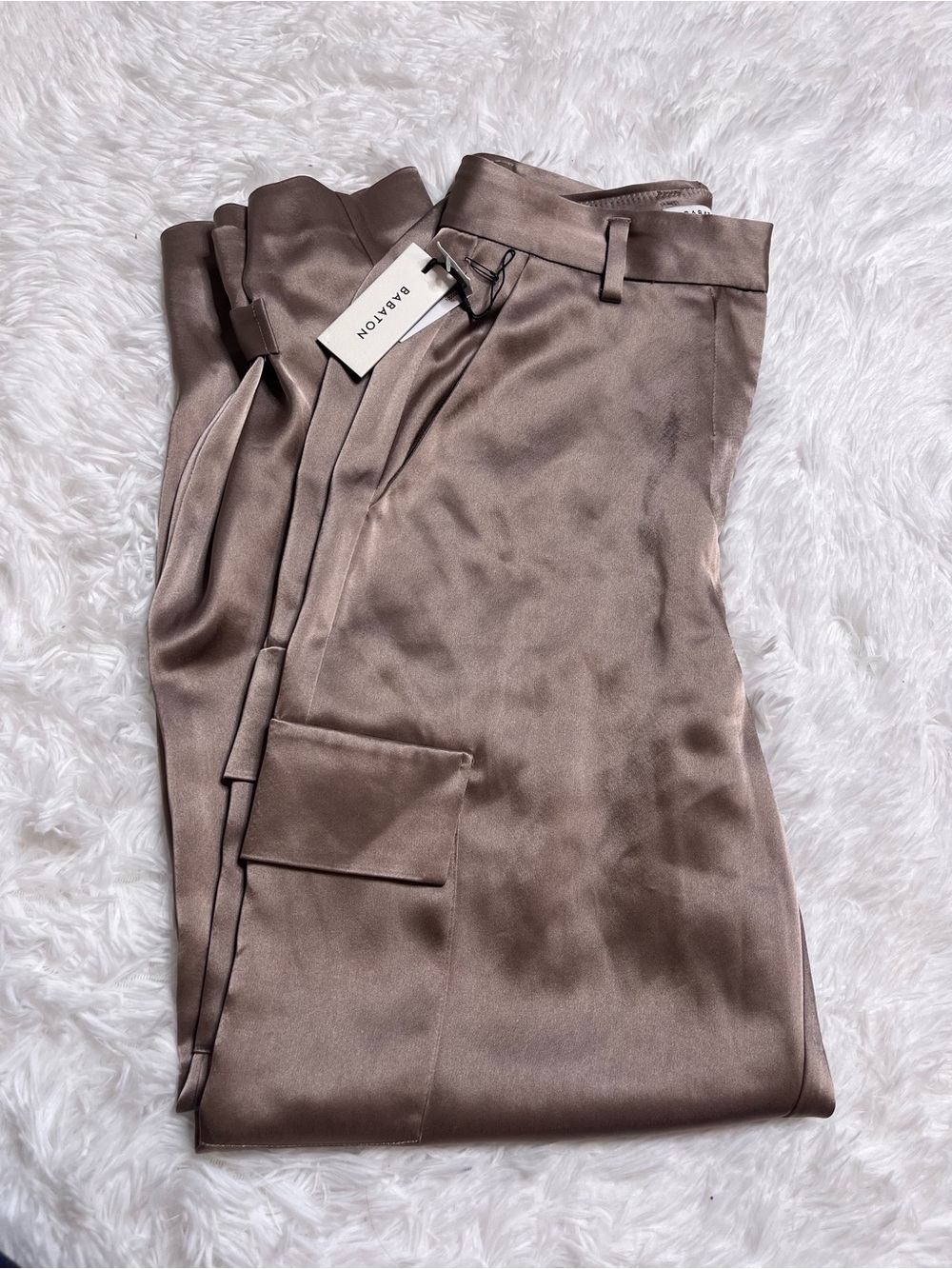 Babaton Satin Refined Cargo Pants